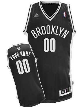 Men & Youth Customized Brooklyn Nets Black Jersey